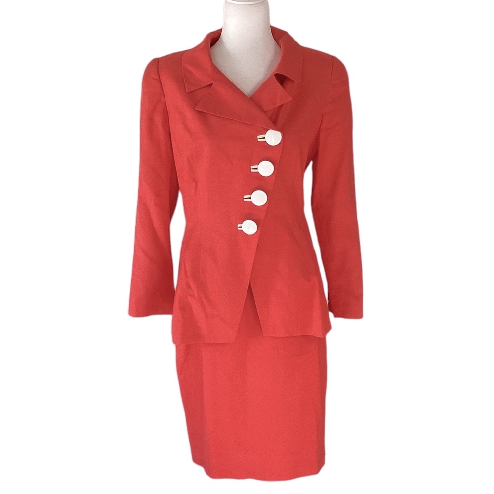 Saks Fifth Ave David Hayes Silk 80’s Vintage Two Piece Suit 8